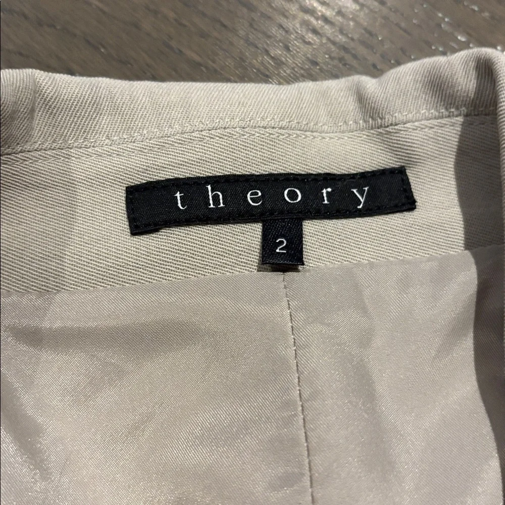 Theory Beige Blazer with Button Detail - Picture 2 of 3